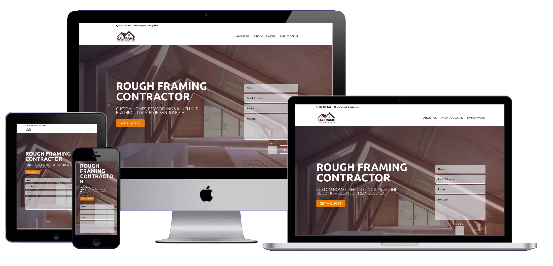 Web Design for Calframe Construction