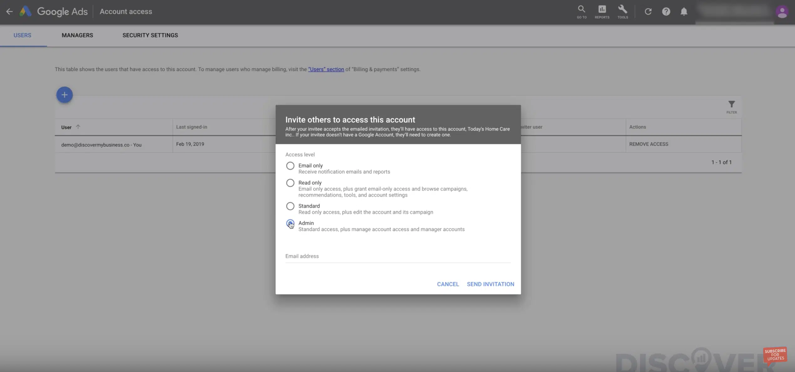 How to Give Access to Google Ads Account