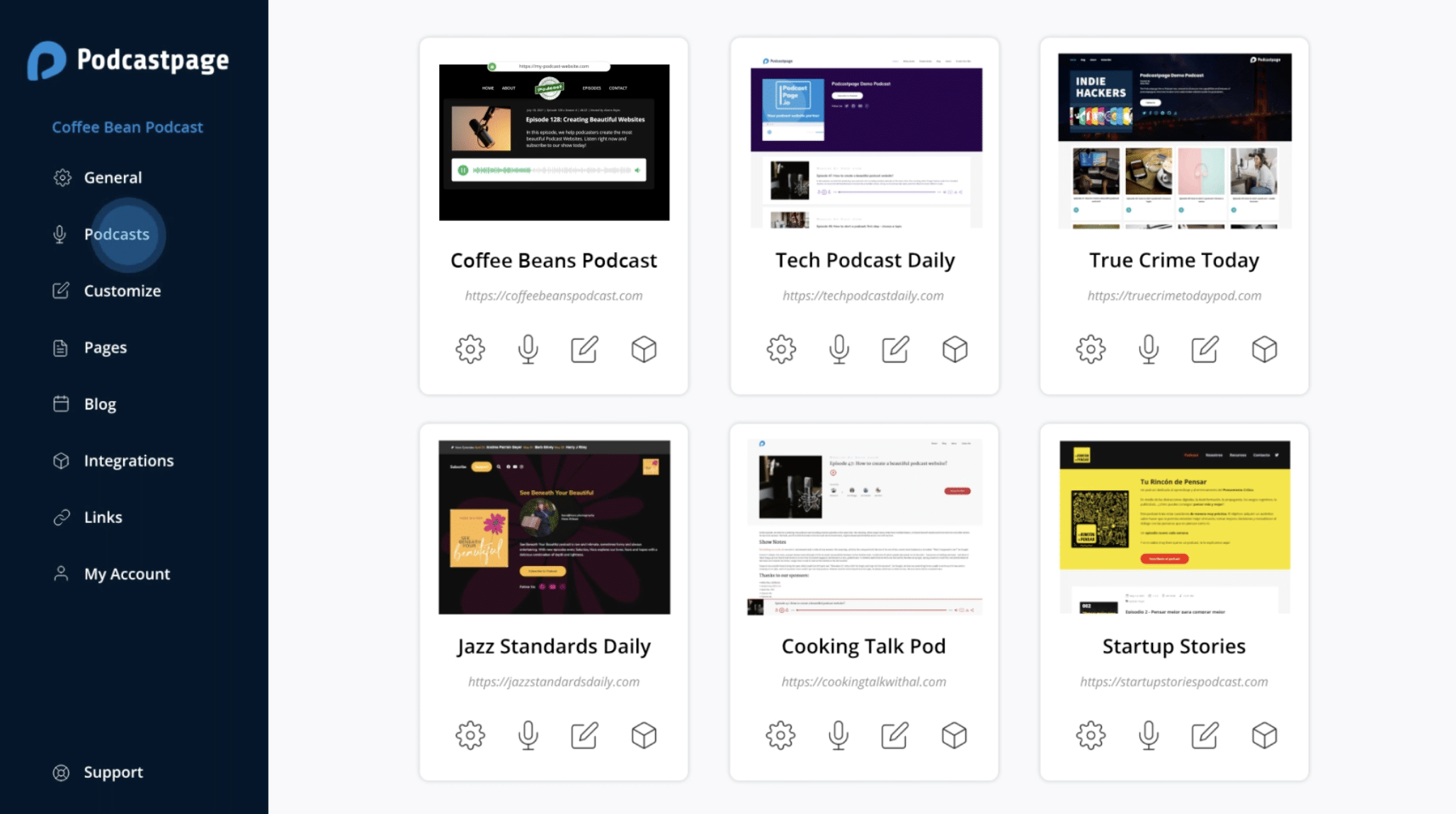 Podcastpage workflow
